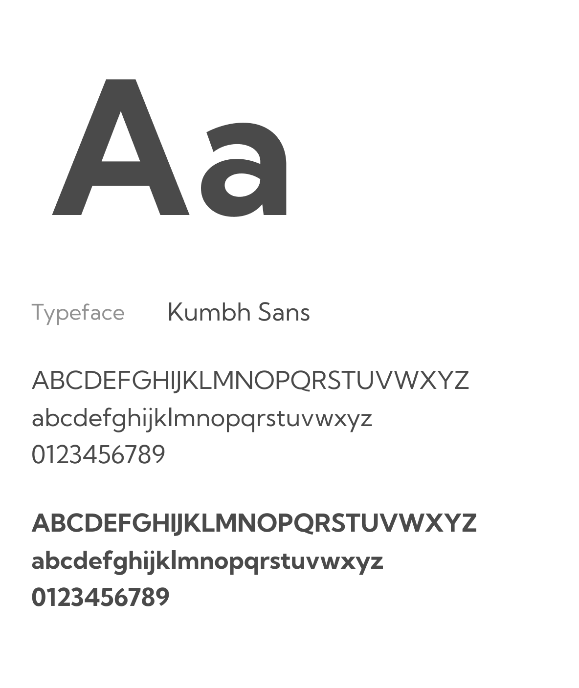 Paragraph font Kumbh Sans